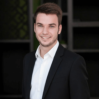 Ion from Image Studio, professional portrait of creative studio team member in modern office environment