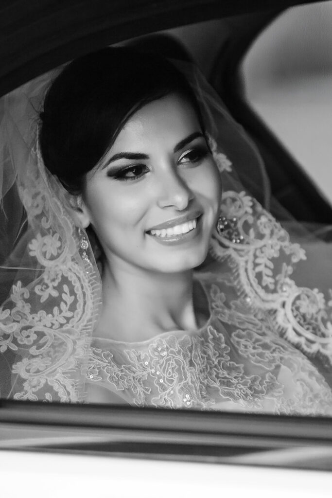 Elegant bride portrait of Loana in Rome, Italy captured in an editorial luxury wedding photography style