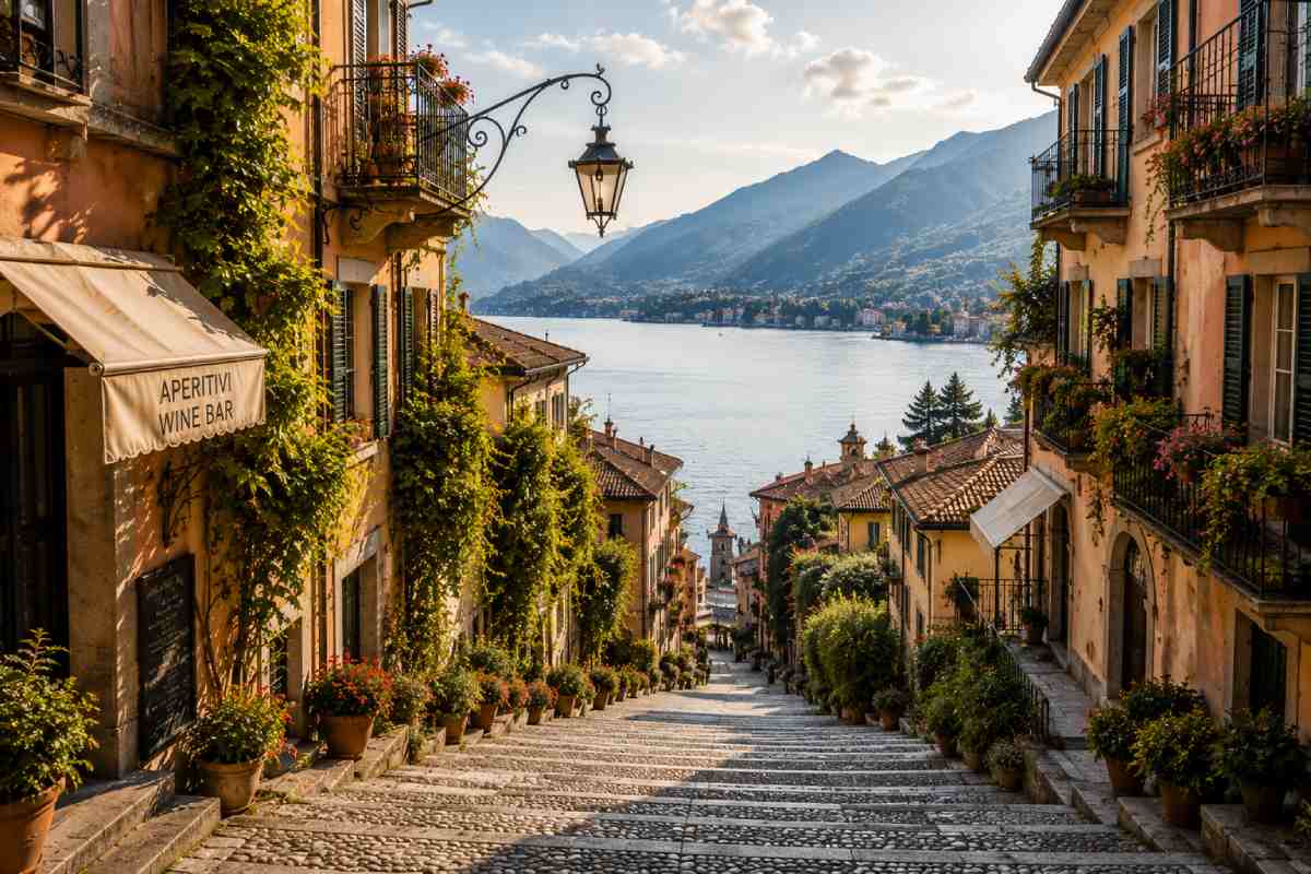 Bellagio historic centre photography location with stone streets overlooking Lake Como