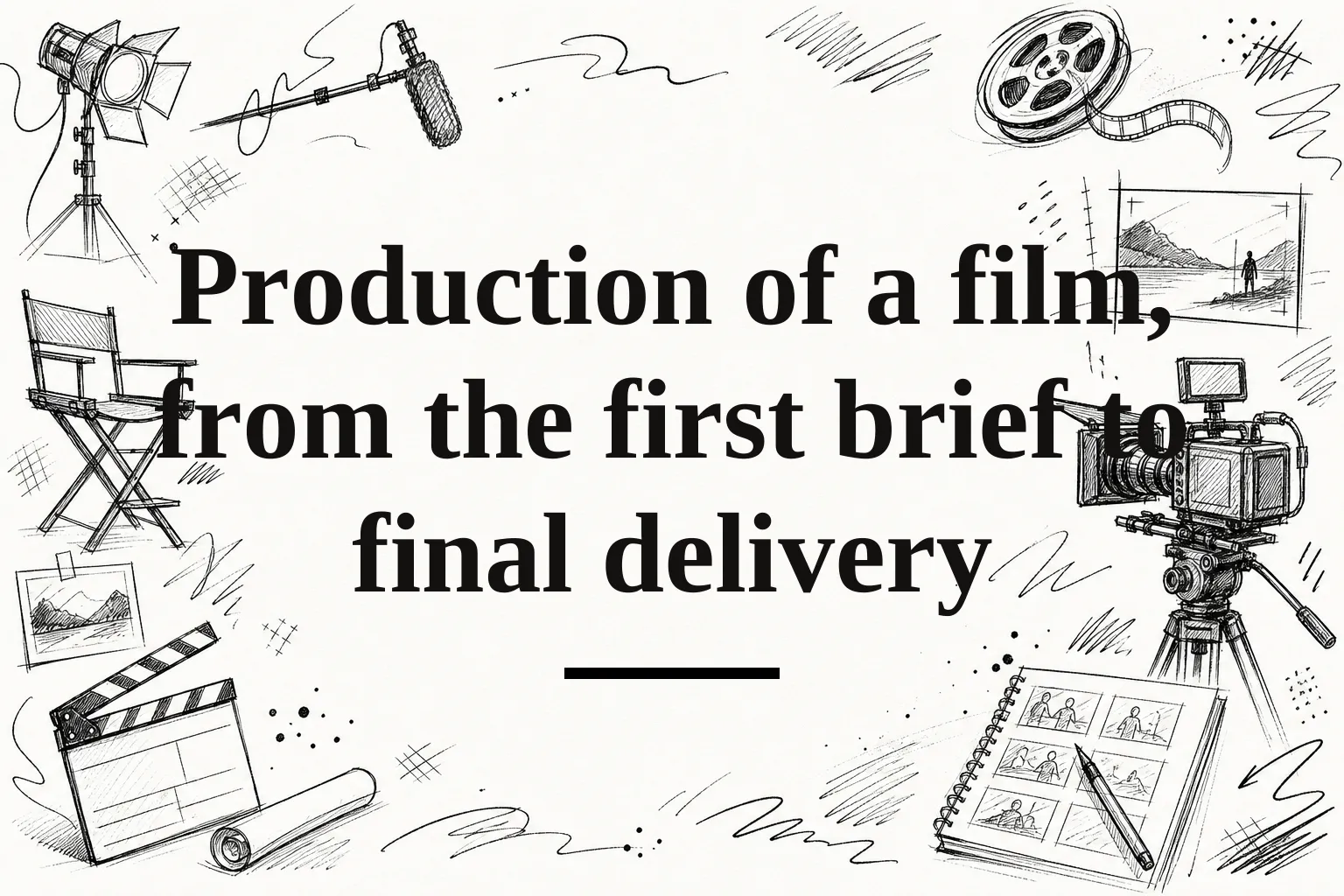 Production of a film, from the first brief to final delivery