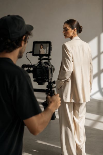 Professional social media video production and creative direction during a cinematic brand shoot