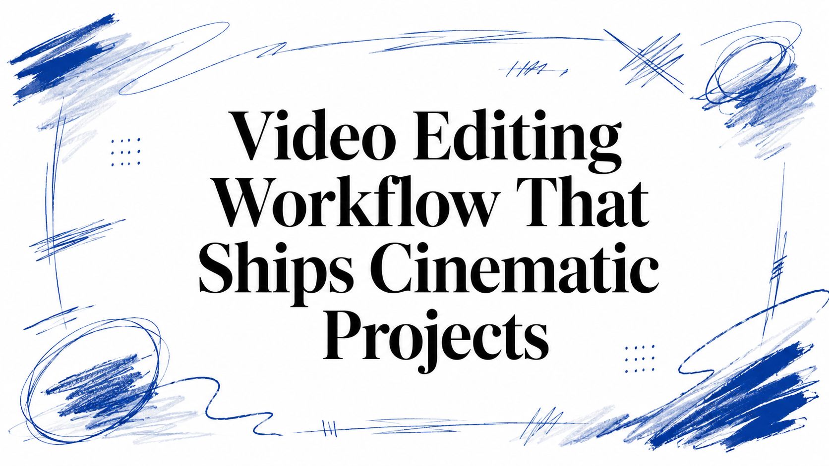 Video Editing Workflow That Ships Cinematic Projects